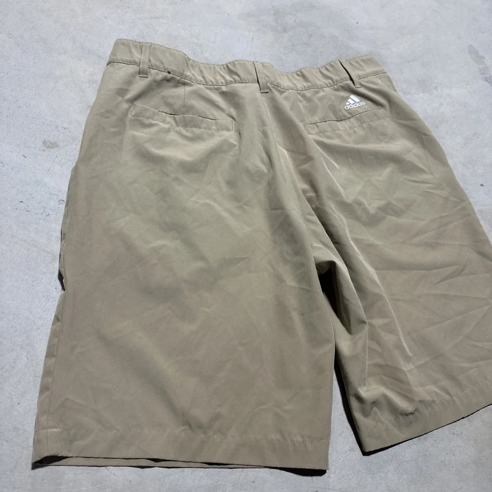 Adidas Golf Shorts Men's SZ 36 Khaki Athletic Stretch Shorts Activewear Grippy